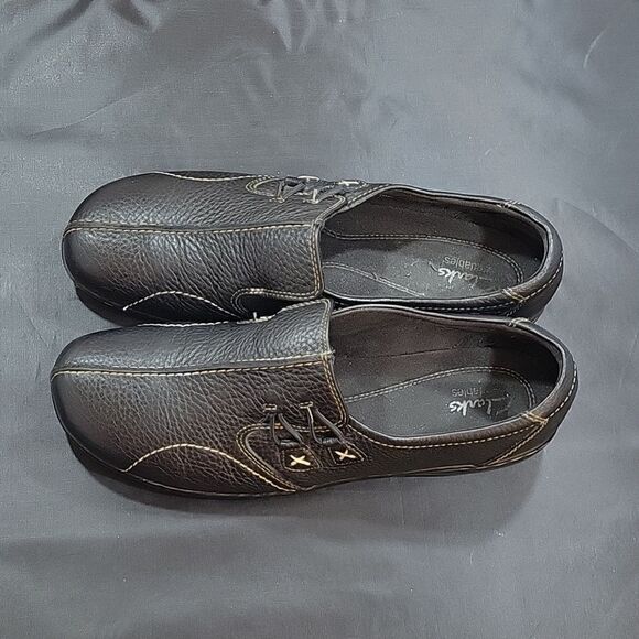 CLARKS COLLECTION ROUND TOE SLIP-ON WOMEN"S FLAT SHOE - Picture 9 of 15
